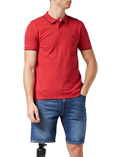 Wrangler Herren te rød Poloshirts, Rot (Red X47), L EU von Wrangler