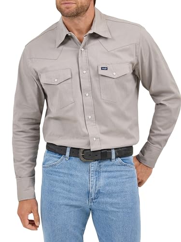Wrangler Herren Premium Performance Workshirt, Cement, Large Hoch von Wrangler