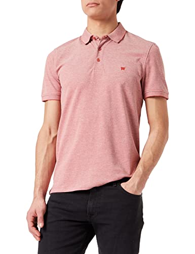 Wrangler Herren Refined Polo T Shirt, Etruscan Red, M EU von Wrangler