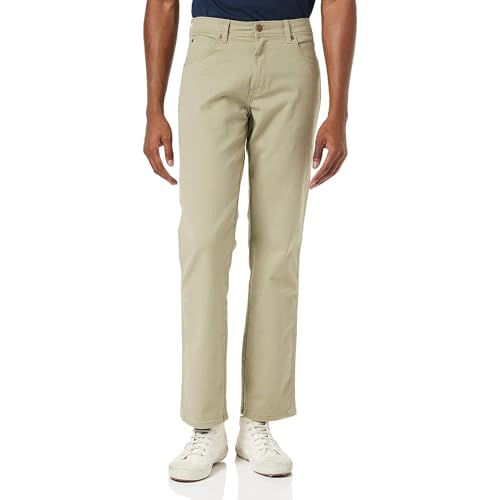 Wrangler Herren Regular Fit Straight Leg Hose, Beige (Beige Beige), 33W / 34L EU von Wrangler