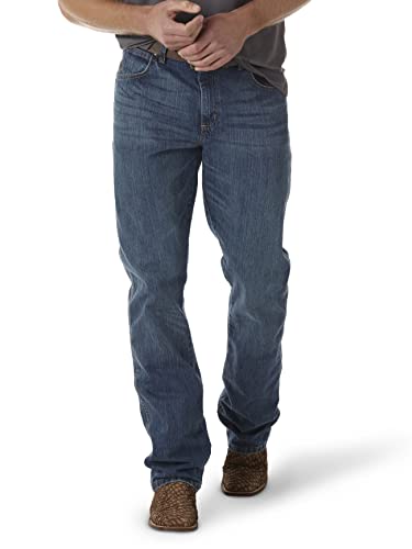 Wrangler Herren Retro Relaxed Fit Boot Cut Jeans, True Blue, 36W / 32L von Wrangler