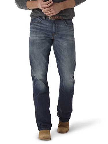 Wrangler Herren Retro Relaxed Fit Boot Cut Jeans, Jackson Loch, 32 W/34 L von Wrangler