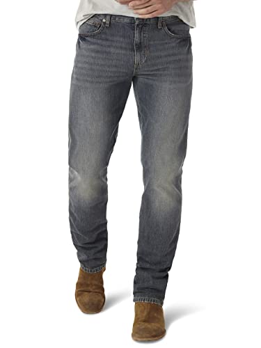 Wrangler Herren Retro Slim Fit Straight Leg Jeans, Dunkler Ritter, 30W / 32L von Wrangler