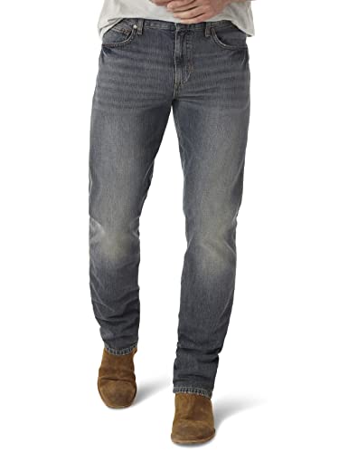 Wrangler Herren Retro Slim Fit Straight Leg Jeans, Dunkler Ritter, 30W / 34L von Wrangler