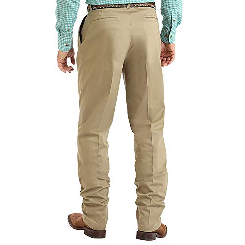 Wrangler Herren Riata Plissierte Freizeithose mit Lockerer Passform Unterhose, Khaki, 38W / 34L von Wrangler