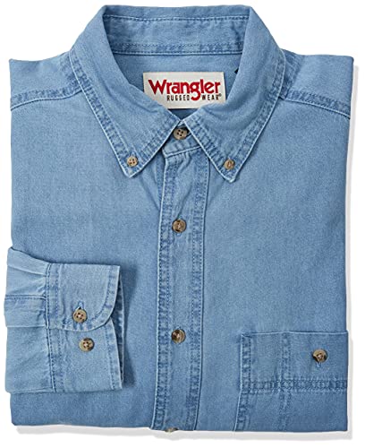 Wrangler Herren Wrangler Denim button down shirts, Denim, XL EU von Wrangler