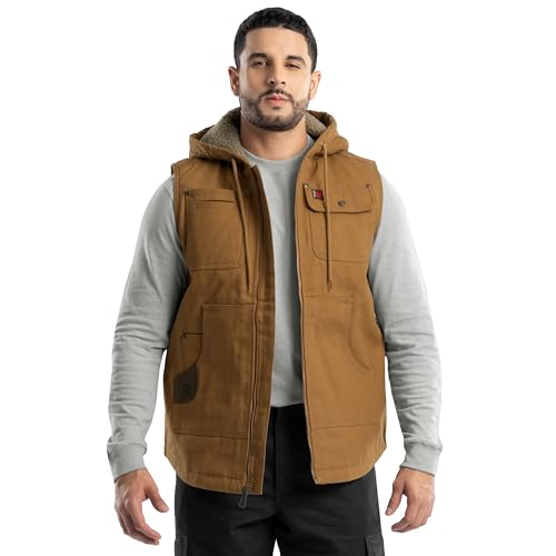 Wrangler Herren Sherpa Lined Vest with Hood Weste, Ente, XL von Wrangler