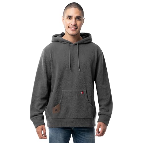 Wrangler Herren Sherpa Pullover Hoodie Kapuzenpullover, dunkelgrau, X-Large von Wrangler