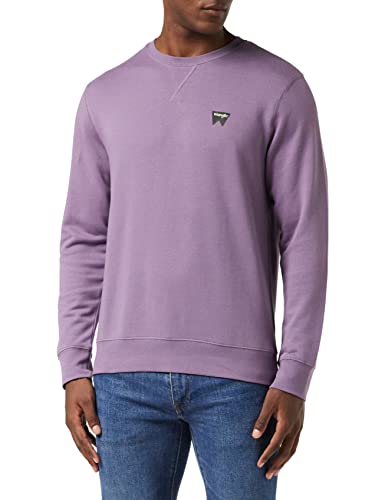 Wrangler Herren Sign Off Crew Sweatshirt, Purple SAGE, S von Wrangler