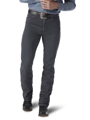 Wrangler Herren Slim Fit Cowboy-Schnitt Jeans, Dunkelgrau, 29W / 34L von Wrangler