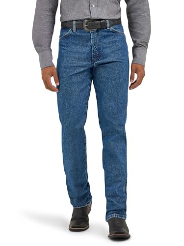 Wrangler Herren Slim Fit Cowboy-Schnitt Jeans, Stonewashed, 27W / 32L von Wrangler