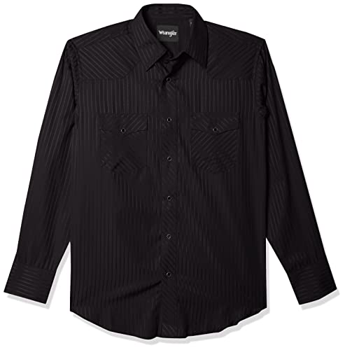 Wrangler Herren 75214bkt Button Down Shirts, Schwarz, L Lang EU von Wrangler