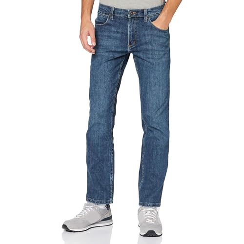 Wrangler Herren Red Kabel Straight Jeans , Authentic Blue, 40W / 32L von Wrangler