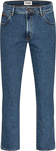 Wrangler Herren Texas Stretch Jeans Herrenjeans Regular Fit Authentic Straight (W32/L36, Stonewash) von Wrangler