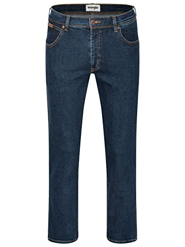 Wrangler Herren Texas Stretch Jeans Herrenjeans Regular Fit Authentic Straight (W42/L34, Darkstone) von Wrangler
