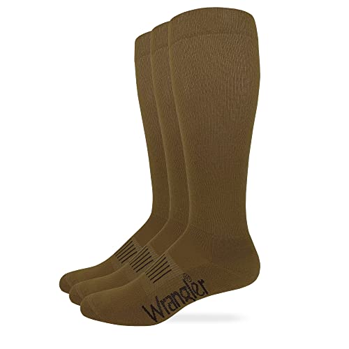 Wrangler Herren Ultra Dri Socken ohne Naht, 3 Paar, Coyote, Large von Wrangler