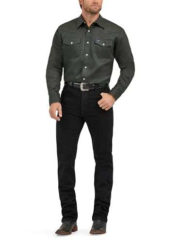 Wrangler Herren Western-Arbeitshemd Firm Finish - Grün (Black Forest Green) - XX-Large von Wrangler