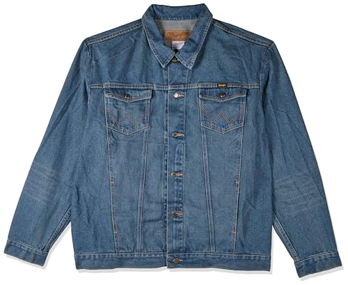Wrangler Herren Ungefütterte Western-Jeansjacke im Cowboy-Schnitt Oberbekleidung, Dunkelblau, L von Wrangler