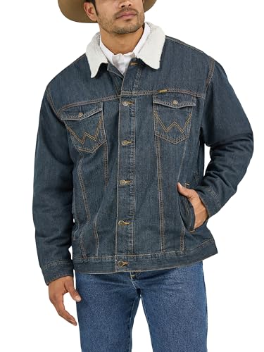 Wrangler Herren 74256Rt Jeansjacken, Denim/Rustic Sherpa, XXL von Wrangler