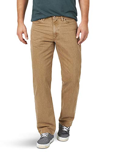 Wrangler Authentics Herren Klassische Baumwolljeans mit 5 Taschen und lockerer Passform Jeans, Khaki, 31W / 32L von Wrangler Authentics