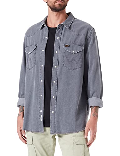 Wrangler Herren heritage Shirt, Schwarz, L EU von Wrangler