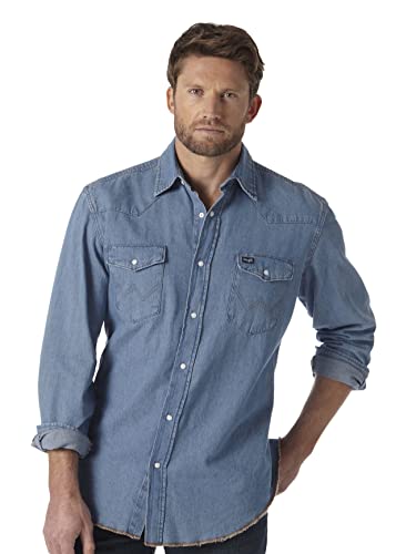 Wrangler Herren westernhemd Button down Shirts, Stonewashed, XXL EU von Wrangler
