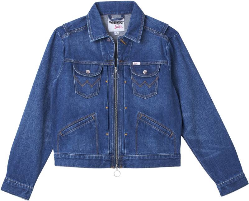 Wrangler Jeansjacke - Barbie Jen Jacket - S bis M - für Damen - Größe S - blau von Wrangler