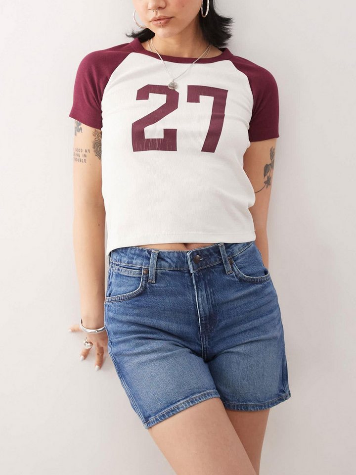 Wrangler Jeansshorts High Waist mit entspannter Passform - COWBOY SHORT 5 INCH von Wrangler