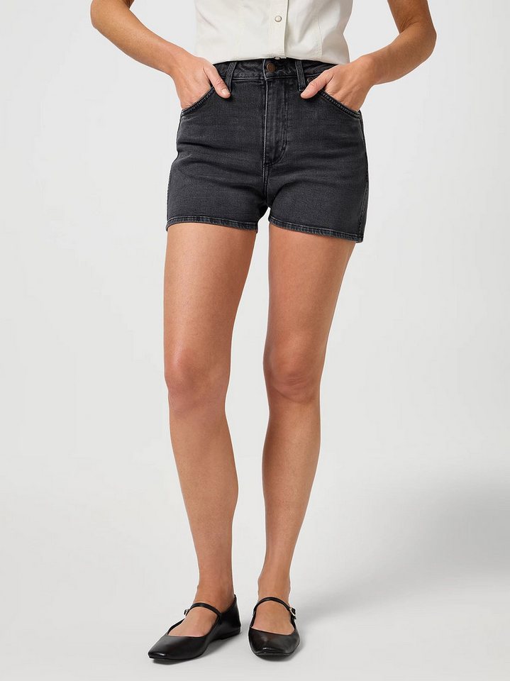 Wrangler Jeansshorts High Waist mit regulärer Passform - COWBOY SHORT 3 INCH von Wrangler