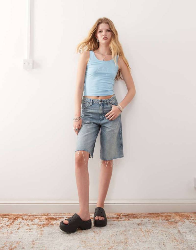 Wrangler - Jorts in verwaschenem Hellblau von Wrangler
