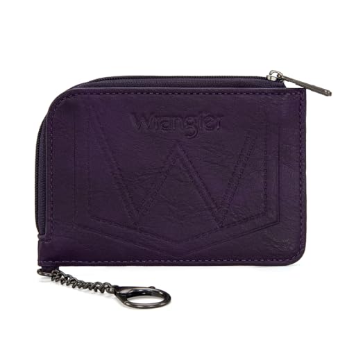 Wrangler Kreditkarten-Geldbörse für Damen, Schlüsselanhänger, Vordertasche, C-violett von Wrangler