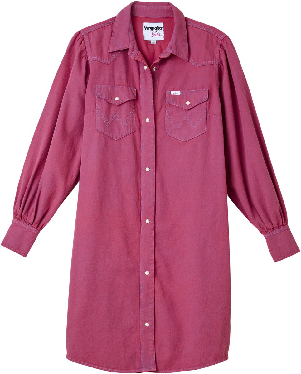 Wrangler Kurzes Kleid - Barbie Shirt Dress - XS bis M - für Damen - Größe M - pink von Wrangler