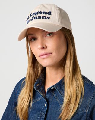 Wrangler Logo Cap Off White Größe OS von Wrangler