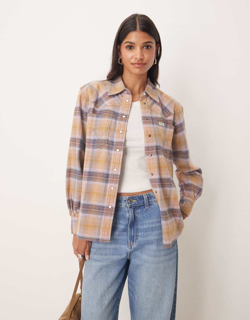Wrangler - Loose-Fit-Westernhemd in kariertem Gelb Wrangler - Loose-Fit-Westernhemd in kariertem Gelb von Wrangler