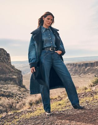 Wrangler Loose Wrange Coat Sparkle Blue Größe L von Wrangler