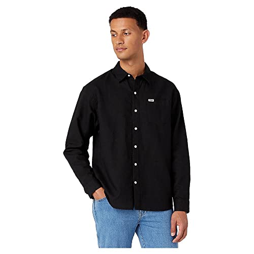 Wrangler Men's 1 PKT Shirt, Black, Large von Wrangler