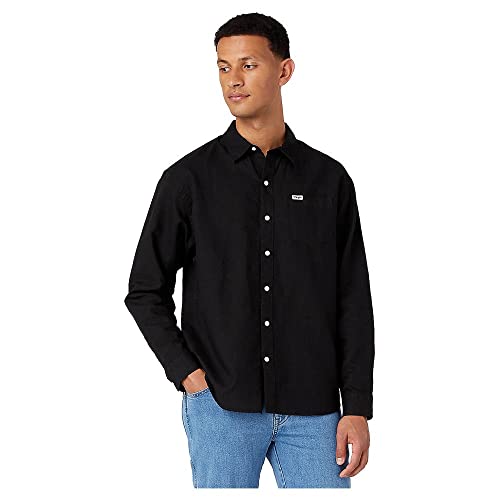 Wrangler Men's 1 PKT Shirt, Black, Medium von Wrangler