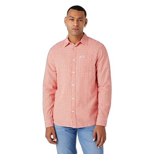 Wrangler Men's 1 Pocket Shirt, Rot, XXL von Wrangler