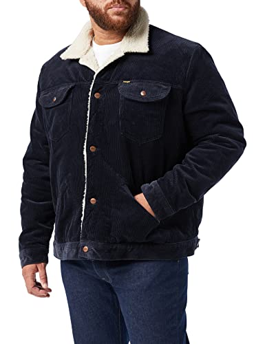 Wrangler Men's 124MJ Sherpa Jacket, Navy, Small von Wrangler