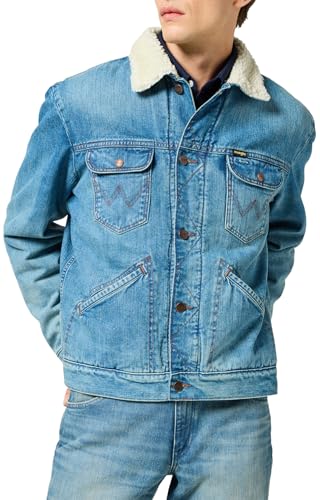 Wrangler Men's 124MJ Sherpa Jacket, Sage Wash, XXL von Wrangler