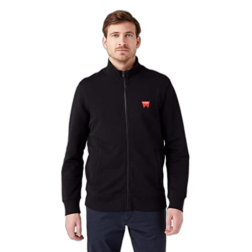 Wrangler Men's Funnel Neck Zip Black Sweatshirt, X-Large von Wrangler