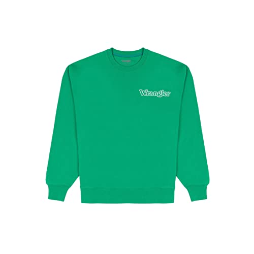 Wrangler Men's Graphic Crew Sweater, Green, Large von Wrangler