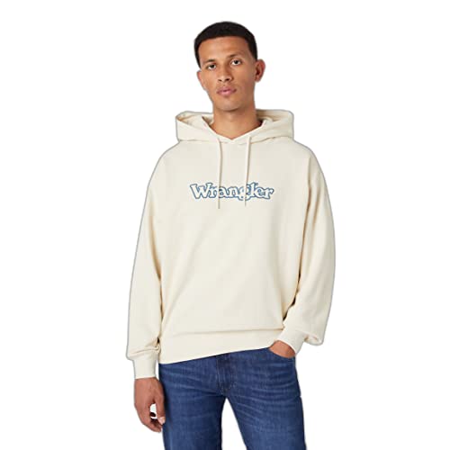 Wrangler Men's Graphic Hoodie Hooded Sweatshirt, Beige, Large von Wrangler