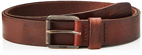 Wrangler Men's Leather Belt, Brown, 85 von Wrangler
