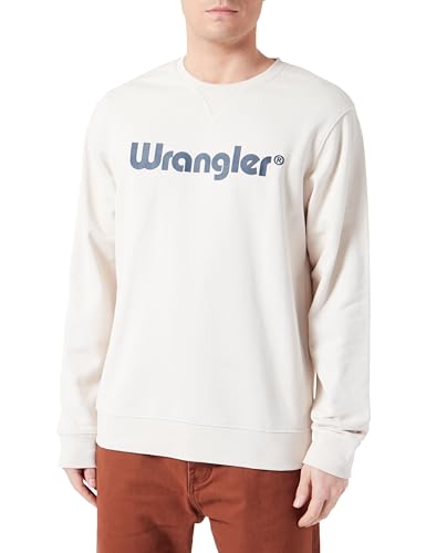 Wrangler Men's Logo Crew Sweat Sweatshirt, Navy, XXL von Wrangler