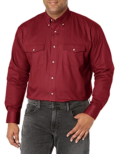 Wrangler Herren Westernhemd mit Langen Ärmeln, Knopfleiste, rot, X-Groß von Wrangler