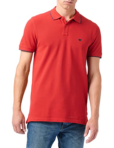 Wrangler Men's Polo RED Shirt, Small von Wrangler