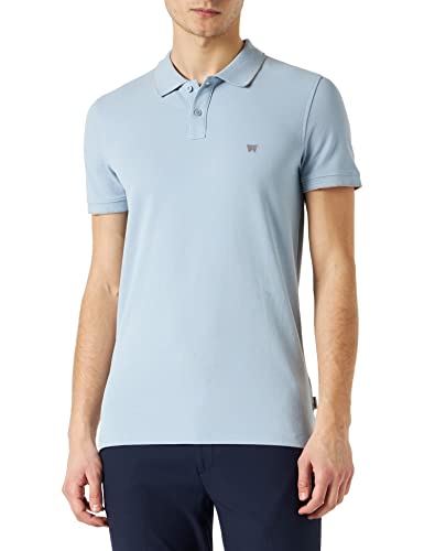 Wrangler Men's Polo Shirt, Blau Light, M von Wrangler