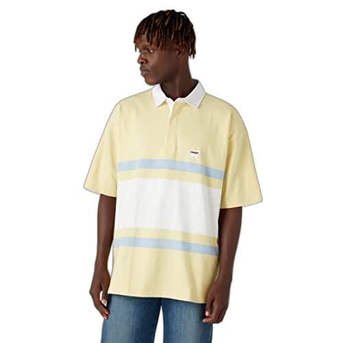 Wrangler Men's Rugby Polo Shirt, Yellow, Large von Wrangler