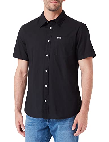 Wrangler Men's SS 1 PKT Shirt, Black, X-Large von Wrangler